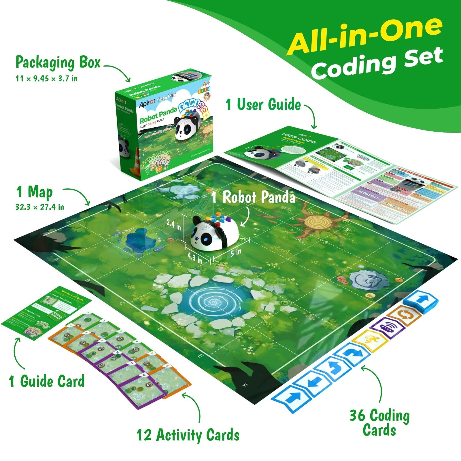 STEM Coding Robot Activity Set – 48 Pieces, Screen-Free Educational Toy for Kids