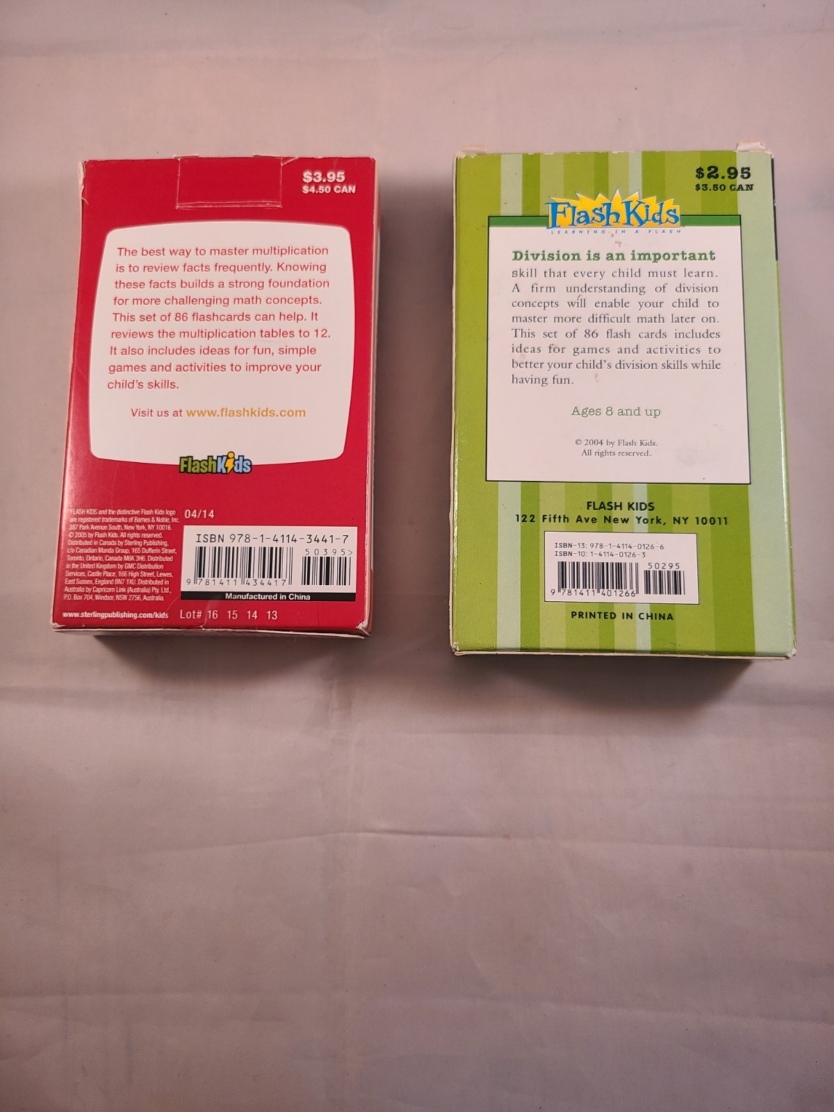 FlashKids Multiplication and Division Flash Cards