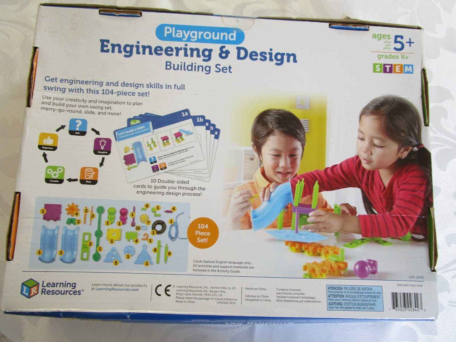 Learning Resources Playground Engineering Design 104 Piece STEM Set NEW