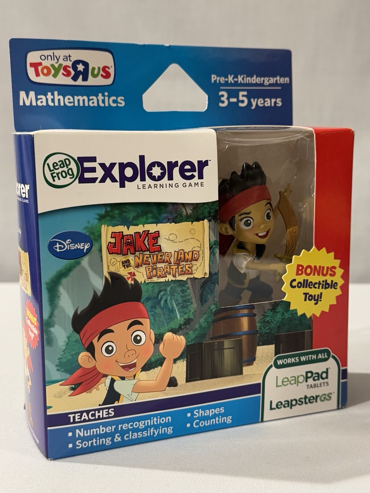 Brand NEW LeapFrog Jake & The Never Land Pirates Learning Game With JAKE FIGURE
