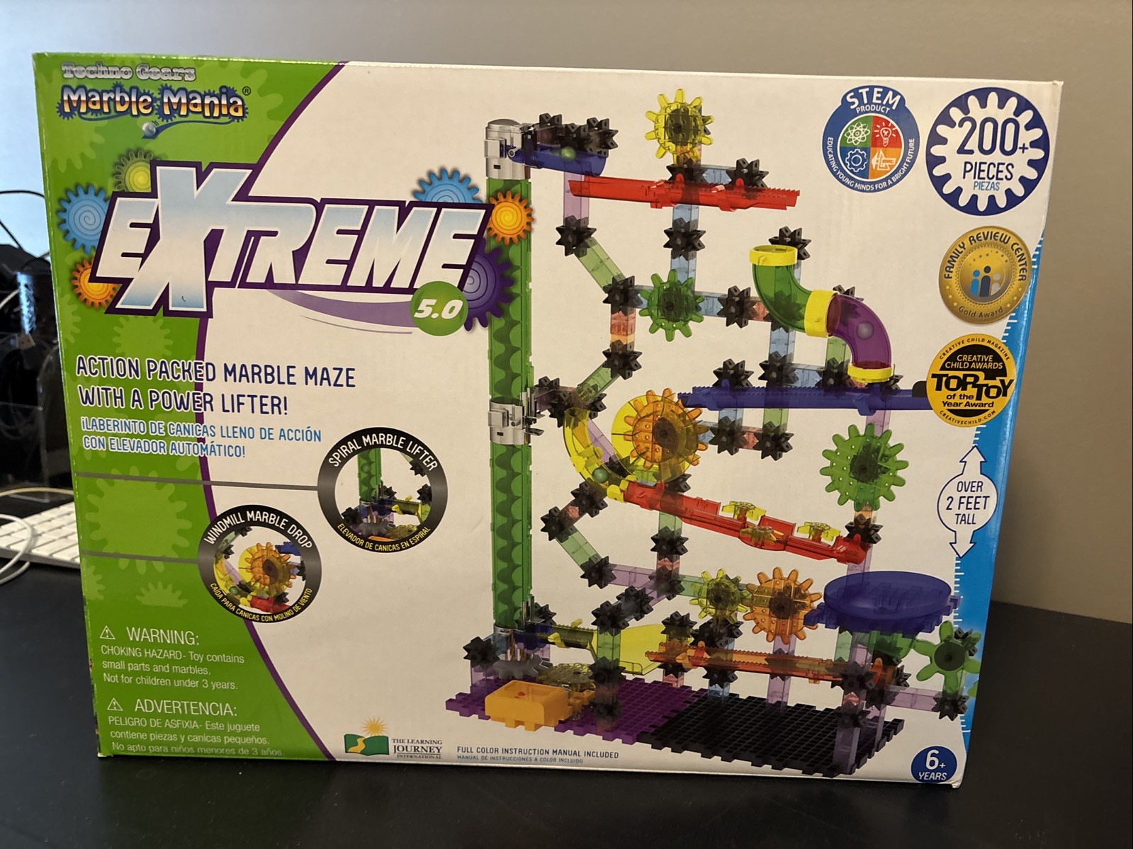 Extreme 5.0 Action Packed Marble Maze with Power Lifter- 200 Pieces – STEM Toys