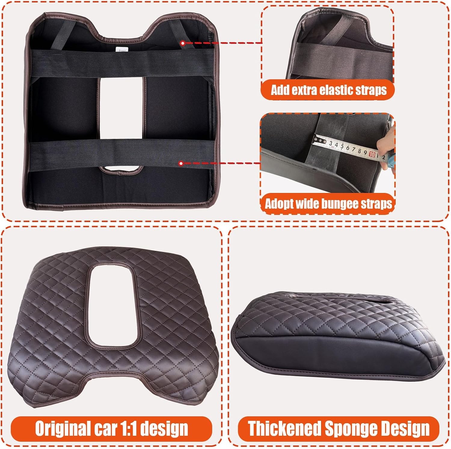 Armrest Cover for Chevy Silverado & GMC Sierra 1500 2500 3500 2014-2018 & Tahoe