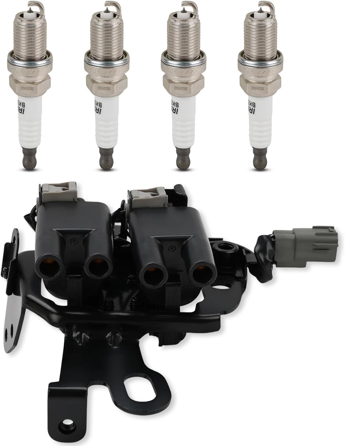 JDMON 1PC Ignition Coil & 4PC Spark Slugs UF-419 Compatible with Hyundai Elantra