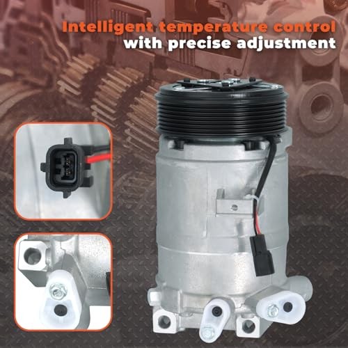 AC Compressor A/C Clutch CO 11319C Silver & Black Replacement for Nissan Maxima