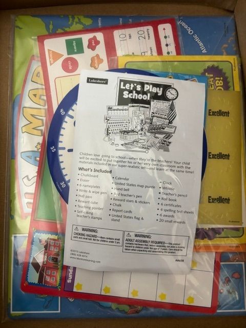New Lakeshore Let’s Play School AA658 Pretend School & Teacher Materials