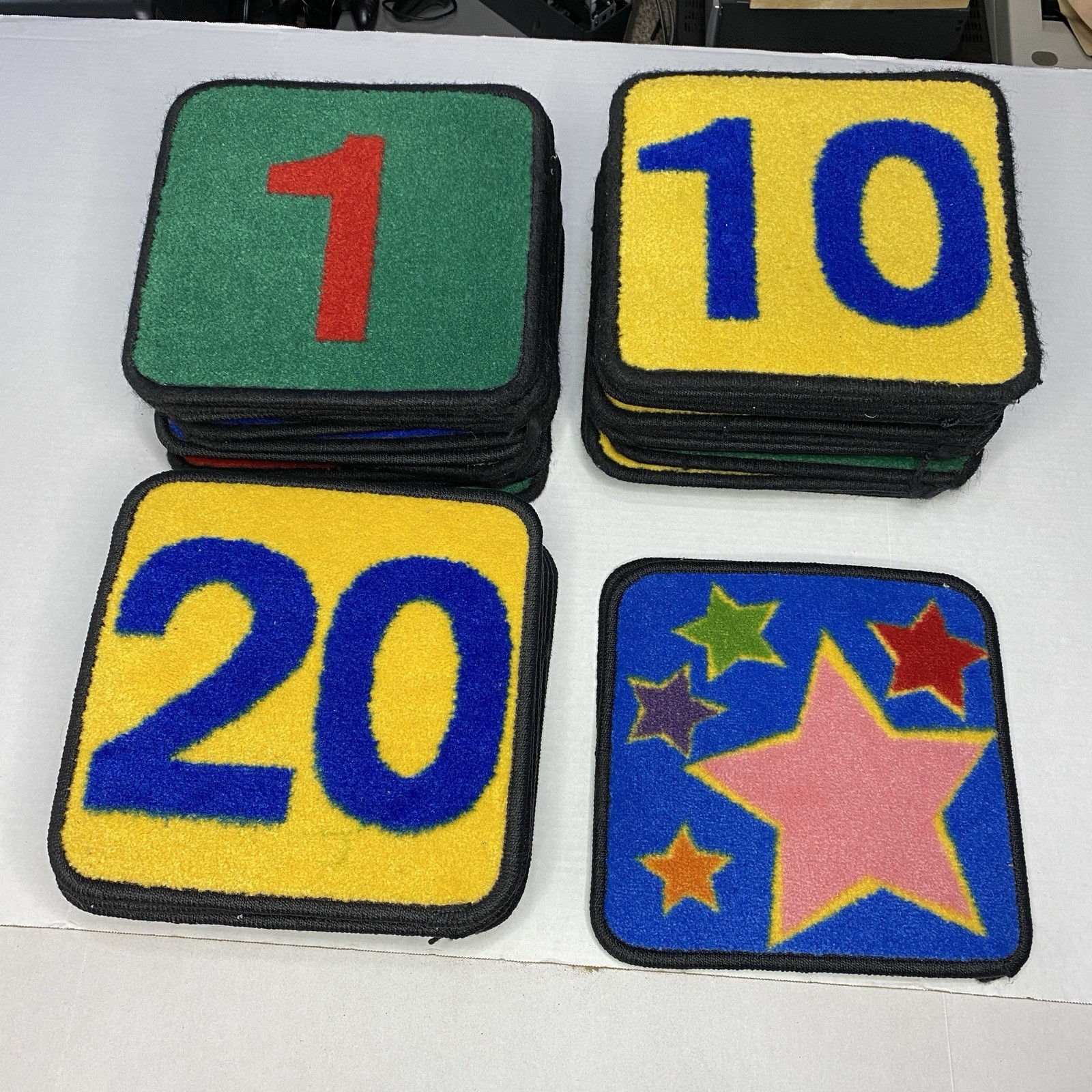Lot 50 Number Carpet Squares Classroom Preschool Rug Tiles Floor Mat School 12”