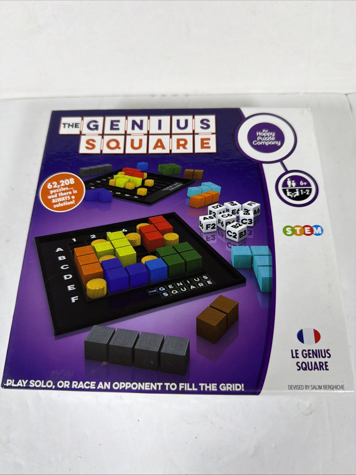 The Genius Square 100% COMPLETE The Happy Puzzle Company 2018 STEM Brain Teaser