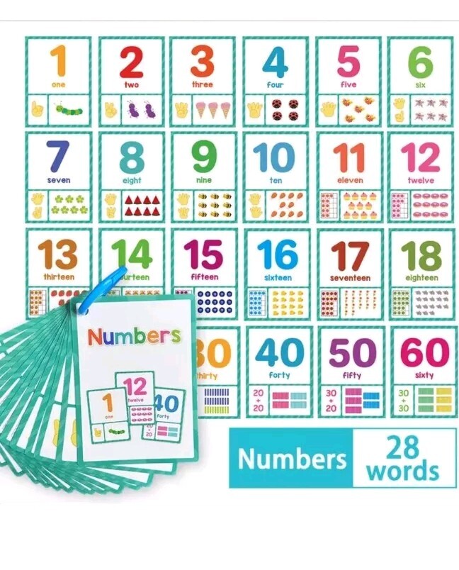 Boost Math & English Skills with These 1-100 Flash Cards Numbers Spelled 15 Card