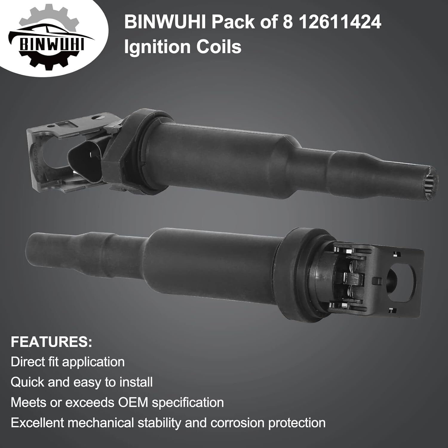 Pack of 6 Ignition Coils Compatible with BMW 325i 325Ci 328i 330Ci 335i 525i