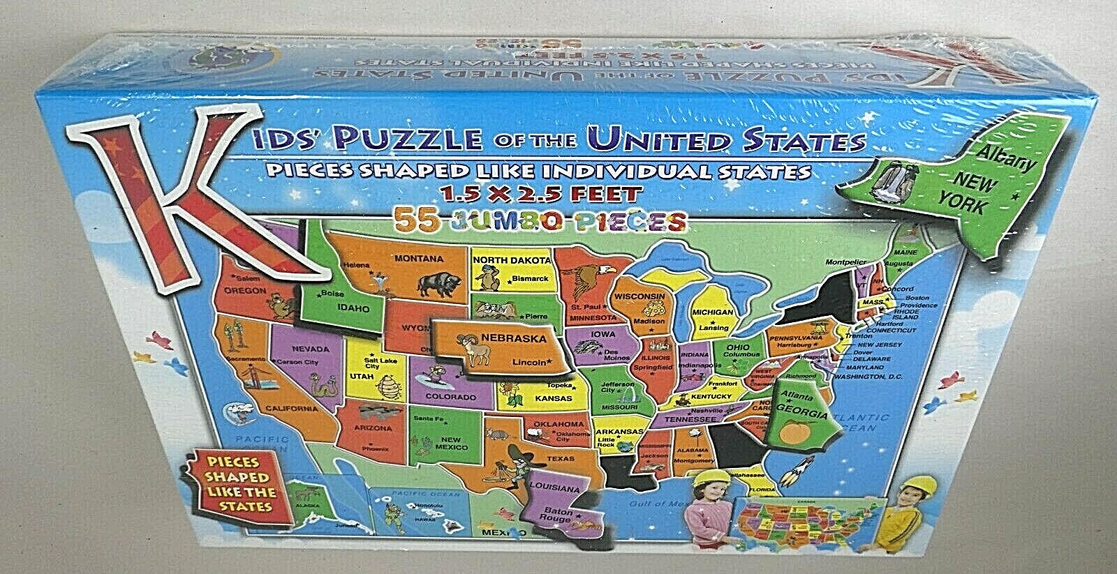 United States Kids Puzzle 55 Jumbo Pieces New in Box