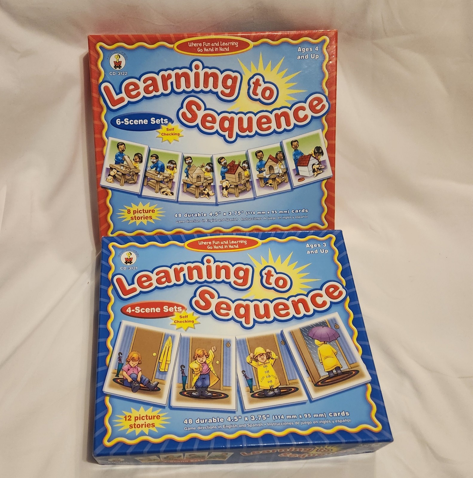 Learning To Sequence 6-Scene & 4-Scene Sets Learning Cards Set Of 2