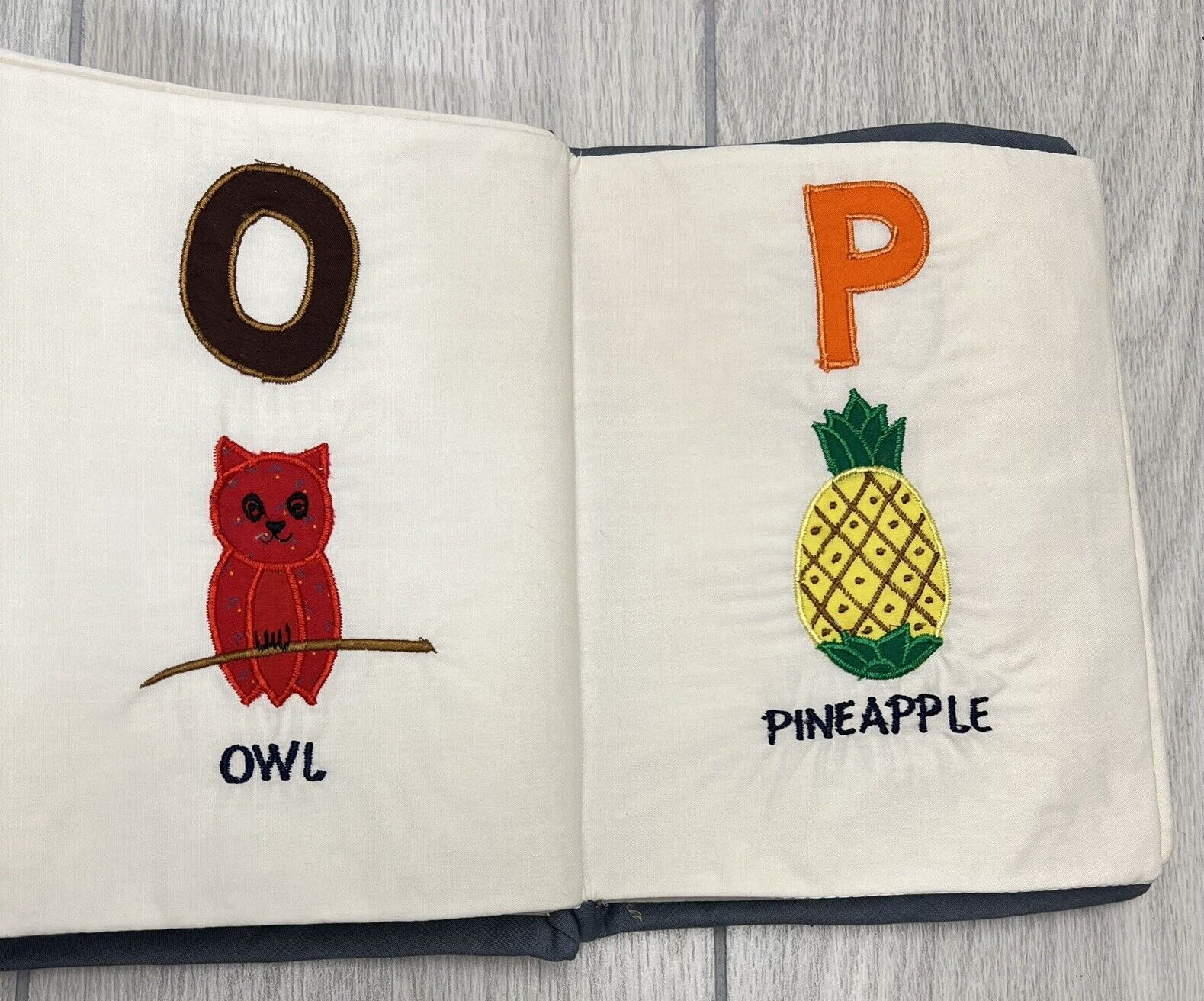 Vintage Alma’s Designs Alphabet Cloth Book Toddler Soft Activity Learning Toy