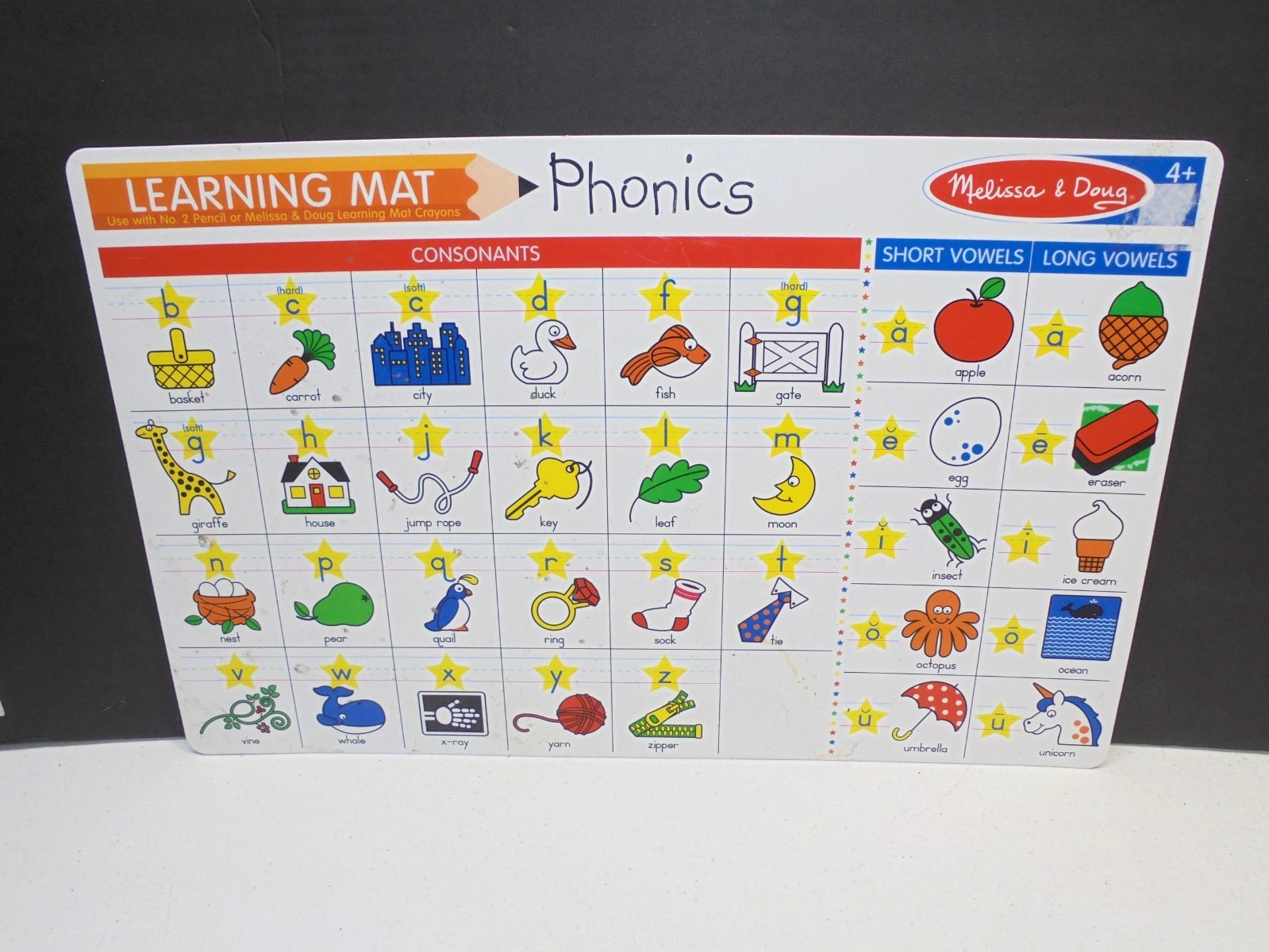 Melissa & Doug Dry Erase Mats Lot Cursive Math Counting Subtraction Educational