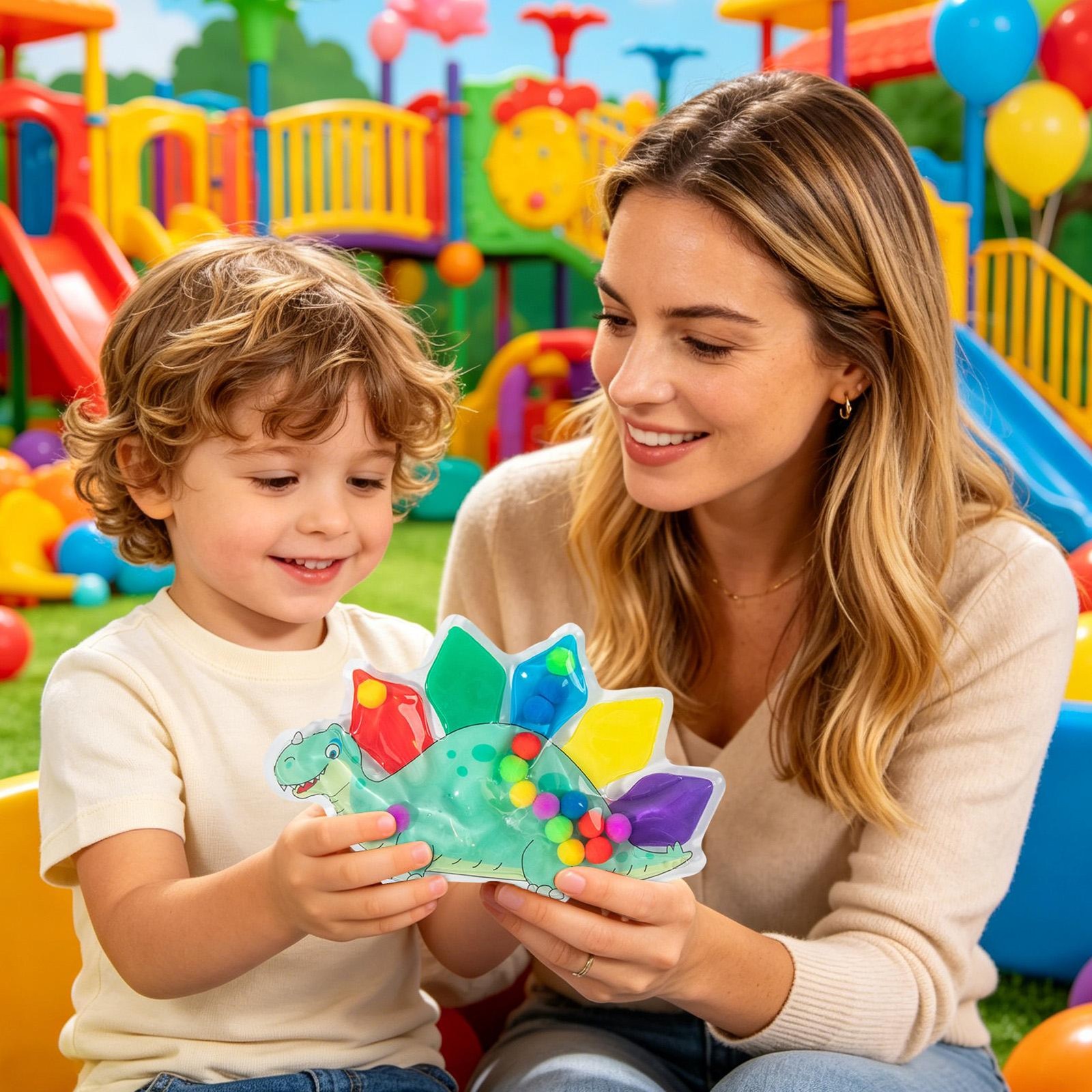 Dinosaur Sensory Toys, Color Sorting Game,for Toddlers 3-5 Travel Toys Color