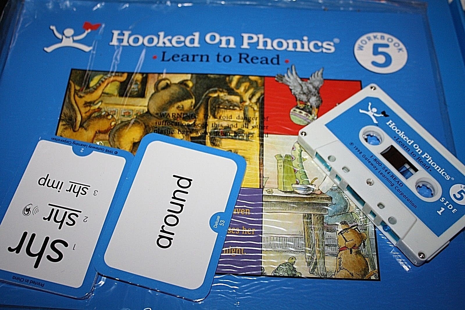 New Hooked On Phonics Lot Learn to Read Level 5 Flash Cards Workbooks Books E-=