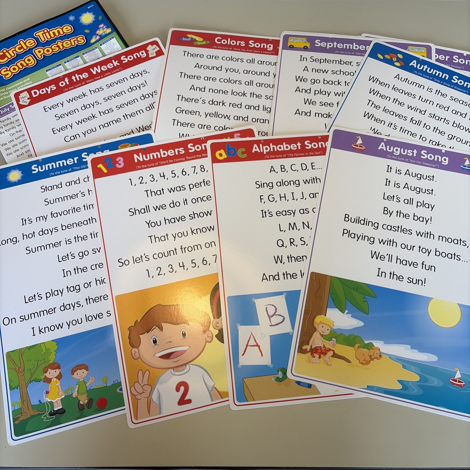 Lakeshore Learning Circle Time Song Poster Pack Classroom 20 Posters