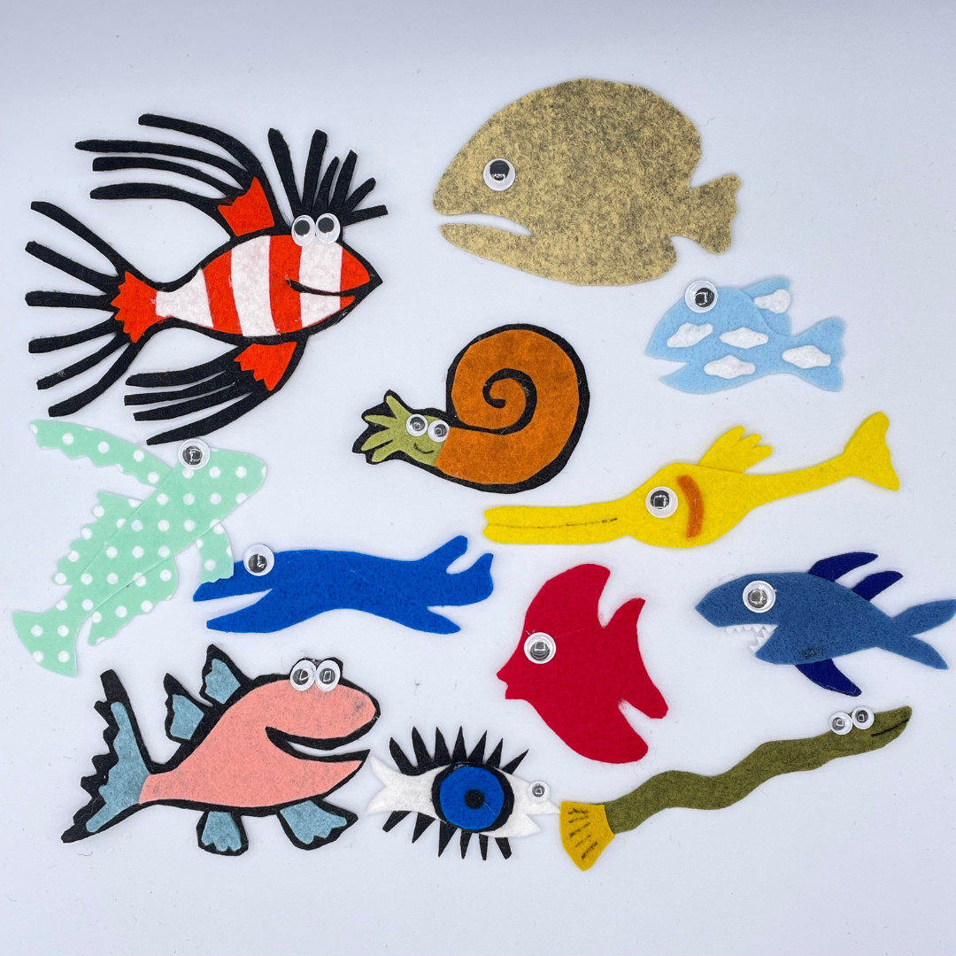 Hooray for Fish Felt Pieces for Felt/Flannel Board Play