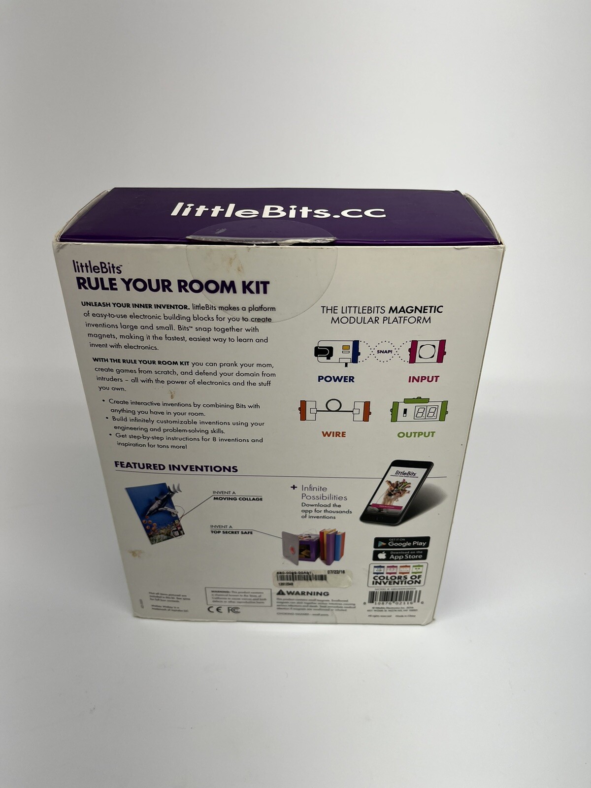 LittleBits Rule Your Room Kit STEM Educational Learning Touch Technology- Opened