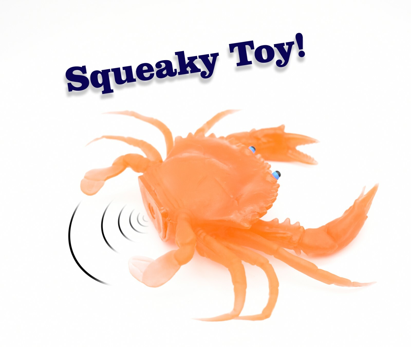 Orange Crab, With Squeak, Very Nice Rubber Replica 7″ F1764 B188
