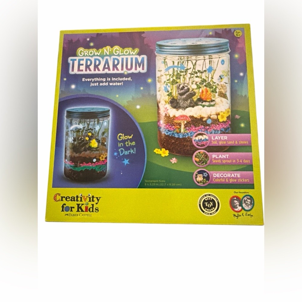 Creativity for Kids Grow ‘n Glow Terrarium Kit NEW Sealed Box