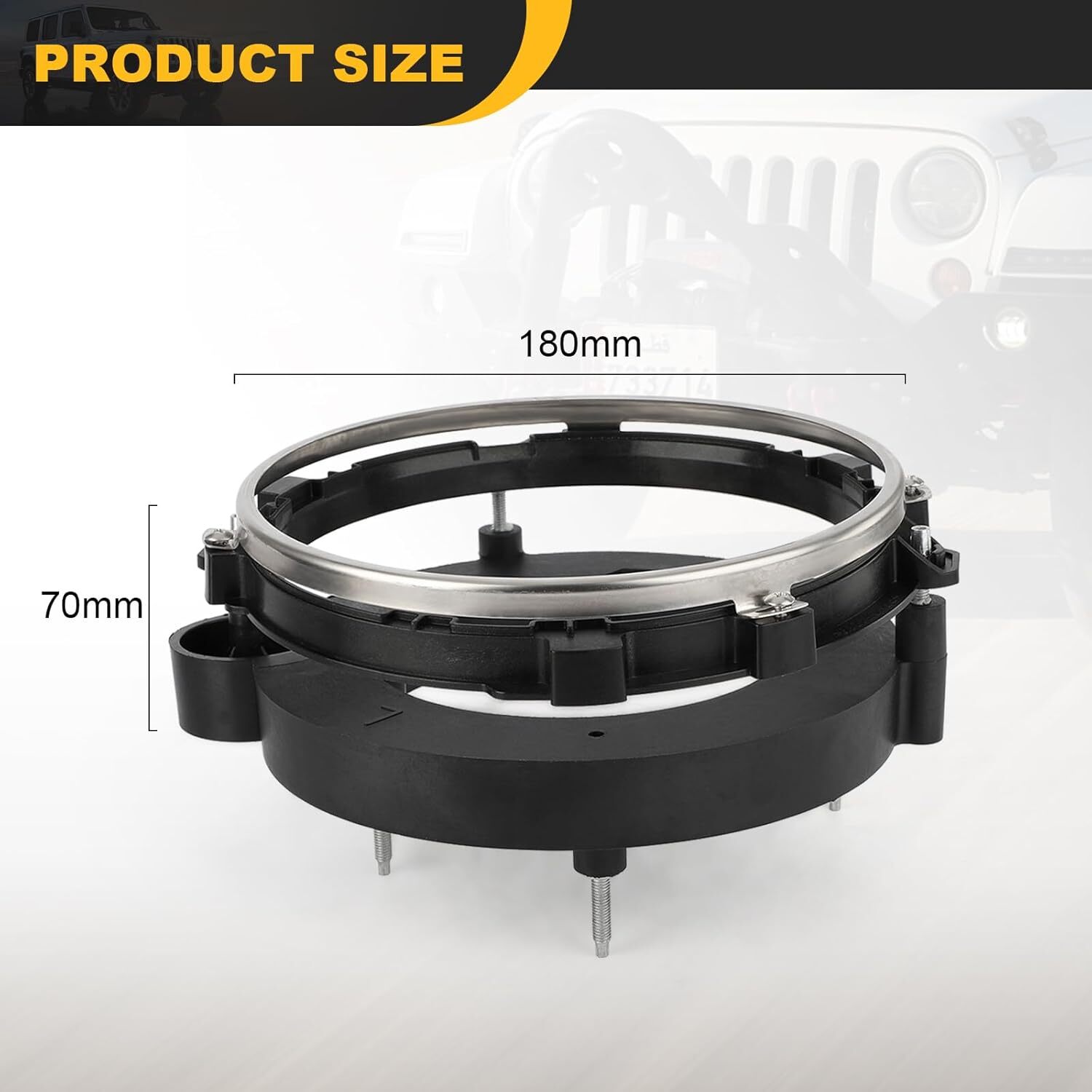 2 PCS Headlight Bulb Bracket Buckets Left & Right for 1997-2006 Jeep Wrangler