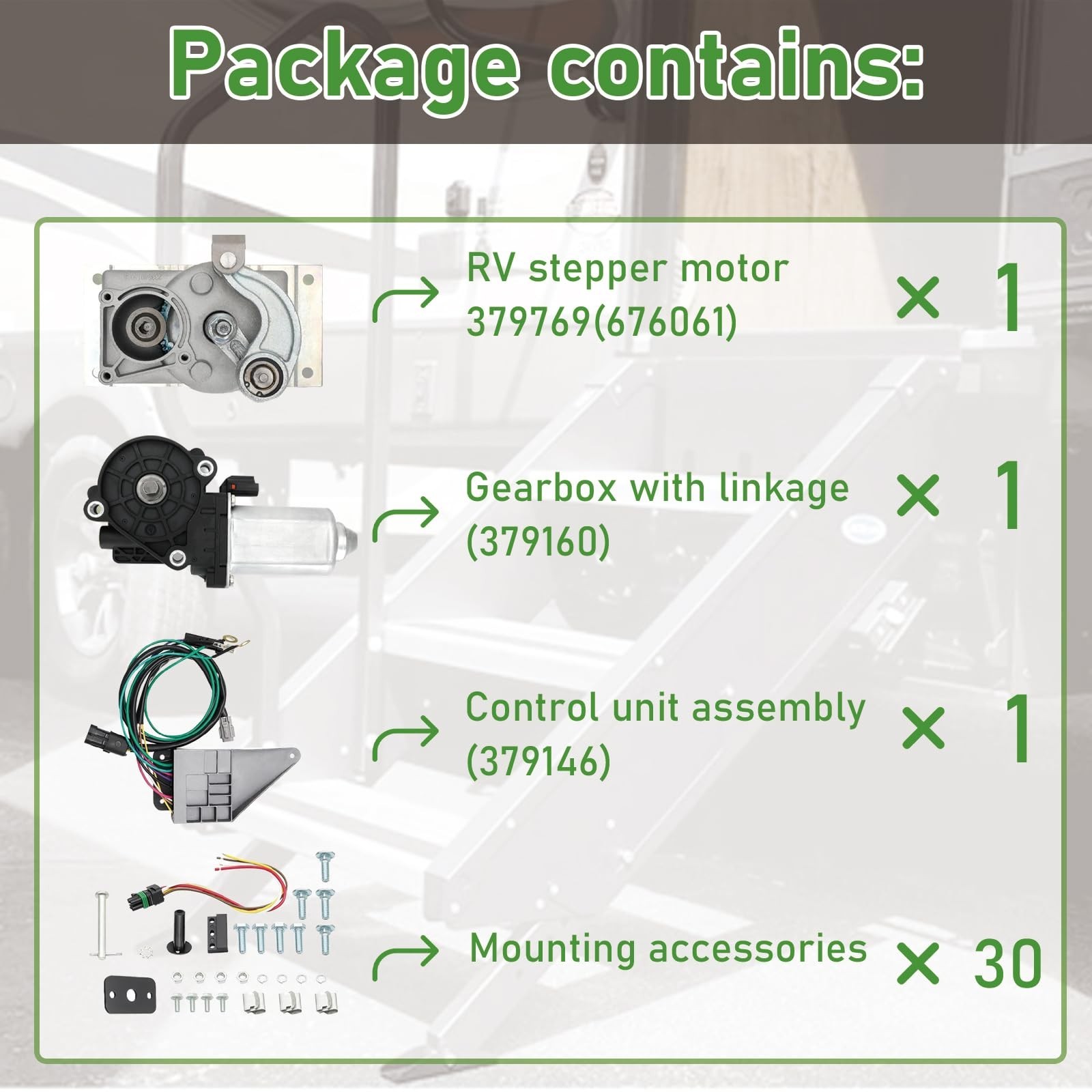 RV Step Motor Conversion Kit for Linkage B fits for Lippert Kwikee Electric E…