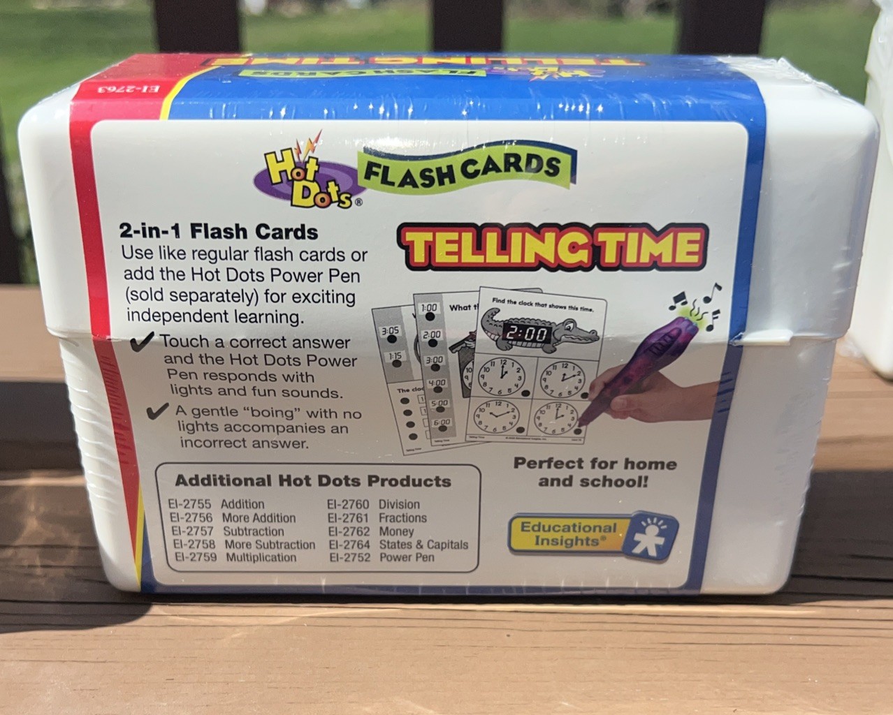 5 Hot Dots Flash Cards Math, Telling Time, States Educational Insights NO STYLUS