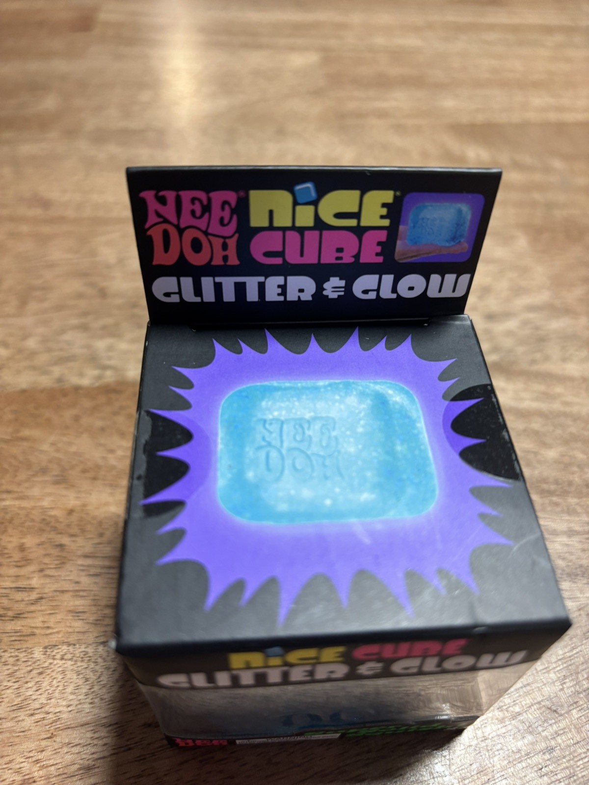 New Needoh Nice Cube Glitter & Glow Blue