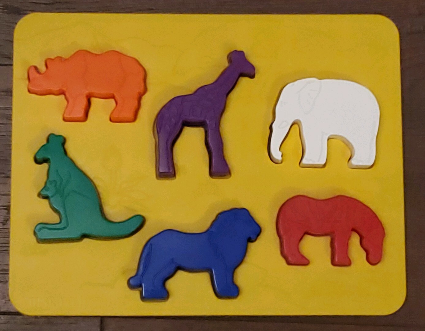 Vintage Discovery Toys Place and Trace Puzzle for 24+ Months Animals Vehicles