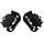 Front brake caliper set with pads for atv replacement