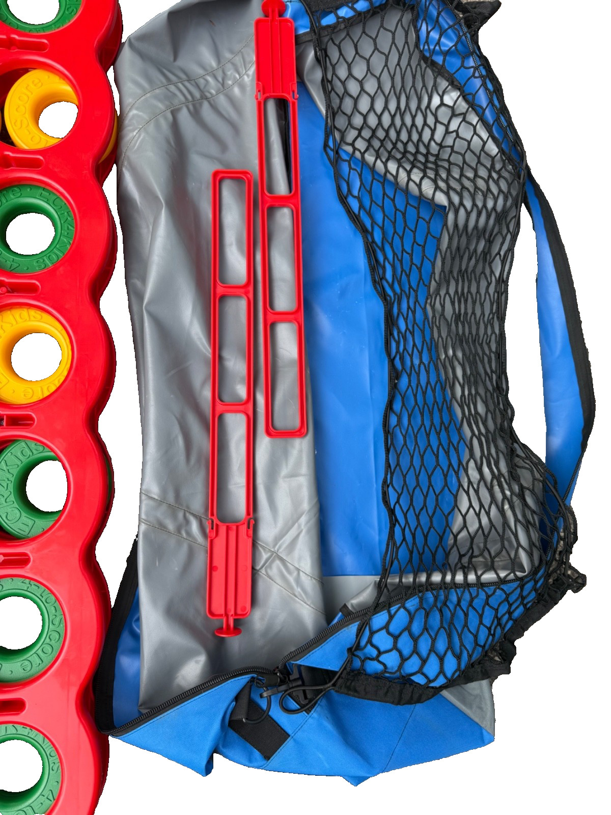ECR4Kids 4 To Score Jumbo Game includes CATCH NET, CARRYING STORAGE BAG EUC