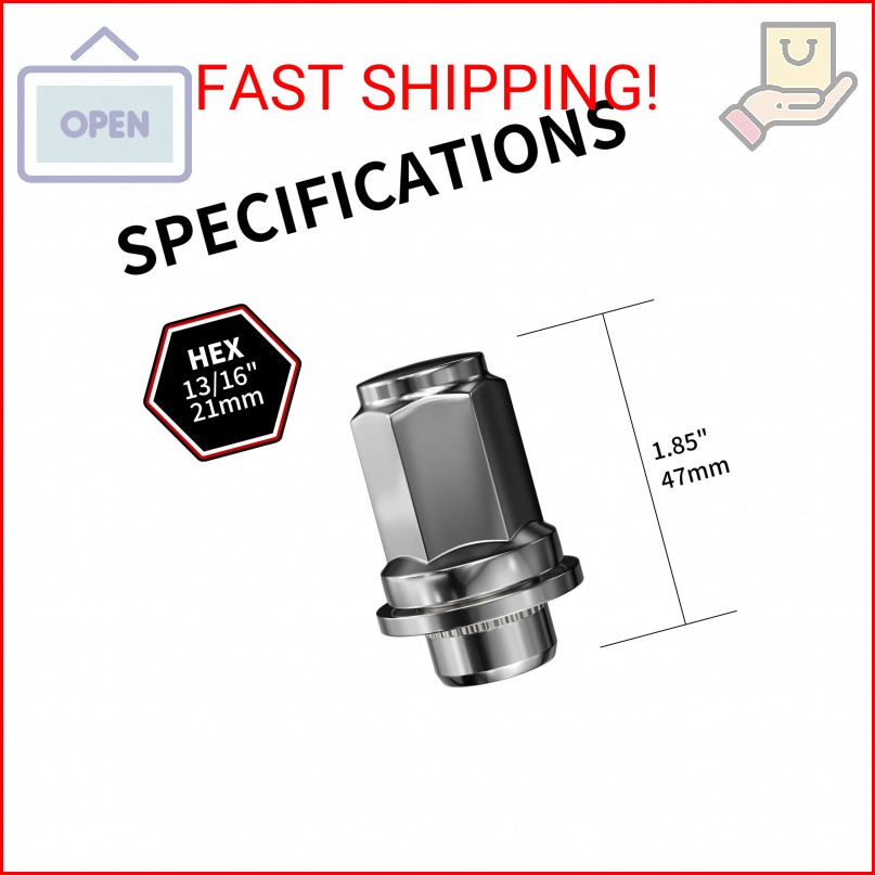 Richeer 24Pcs M12x1.5 OEM Factory Style Lug Nuts for Tacoma, 4Runner, FJ Cruiser