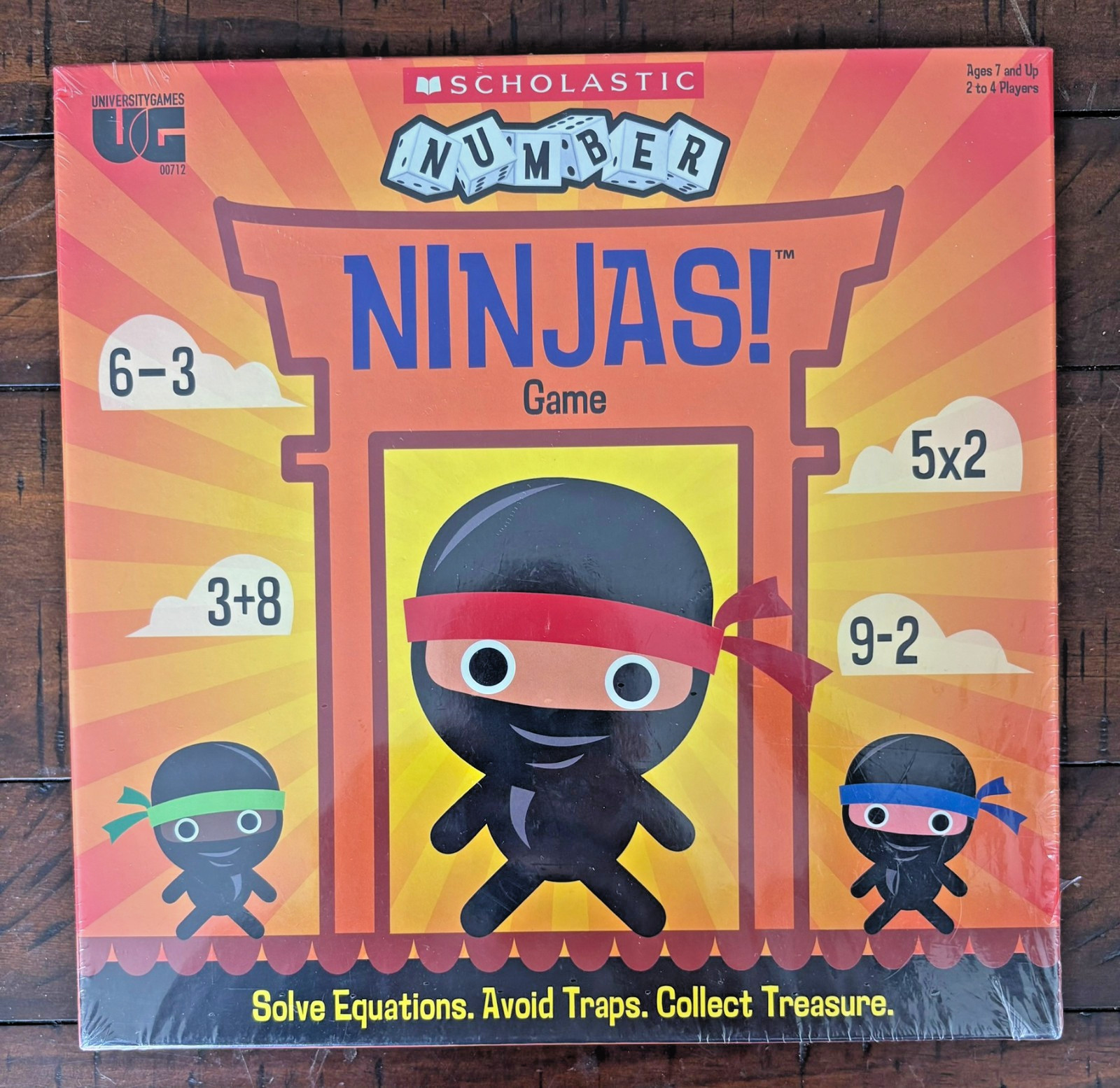 Scholastic Number Ninjas Math Board Game NEW Sealed Ages 7+ 2–4 Players