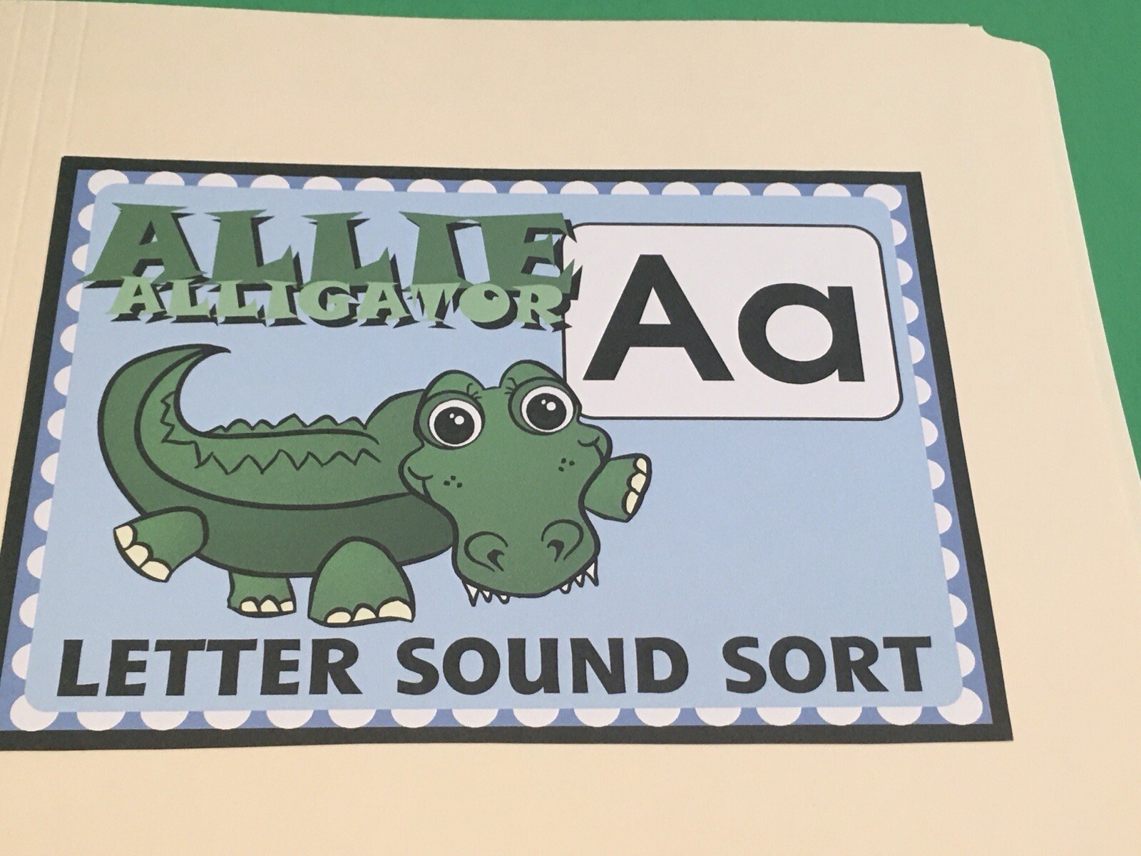 A To Z – DIY – 26 File Folder Kits – Activity Set for Learning Centers PRINTED