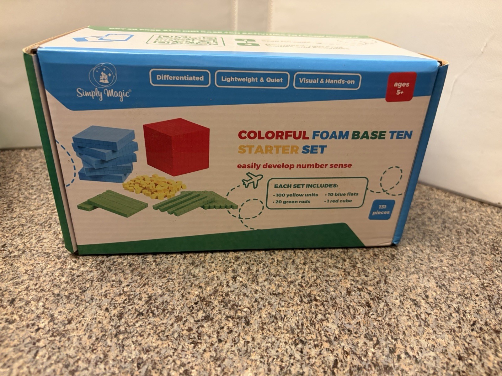 Simply Magic Colorful Foam Base Ten Starter Set (131 pc)