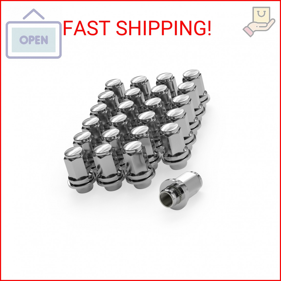 Richeer 24Pcs M12x1.5 OEM Factory Style Lug Nuts for Tacoma, 4Runner, FJ Cruiser