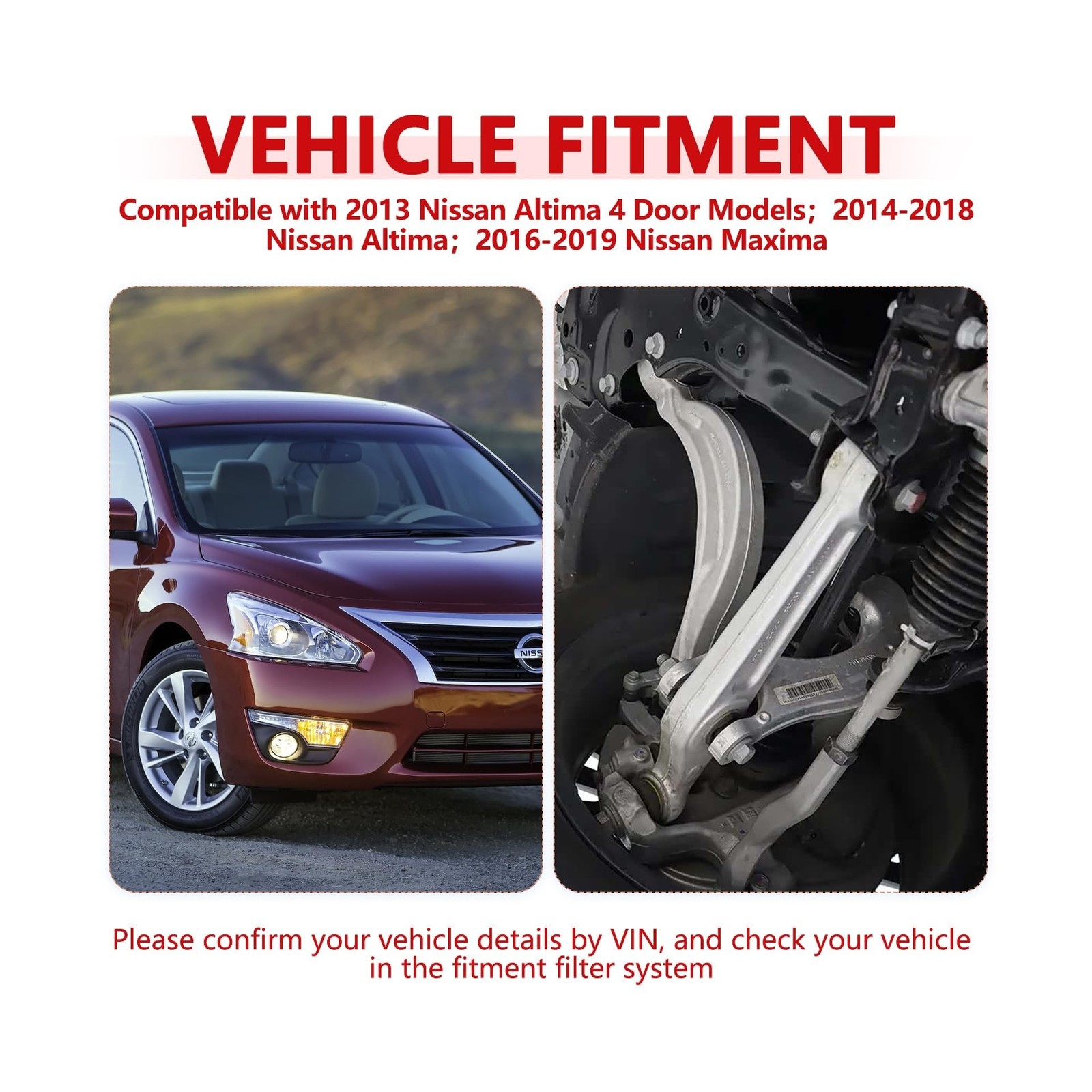 Front Lower Control Arm Kit Fits 2014-2018 Nissan Altima,2013 Nissan Altima 4…