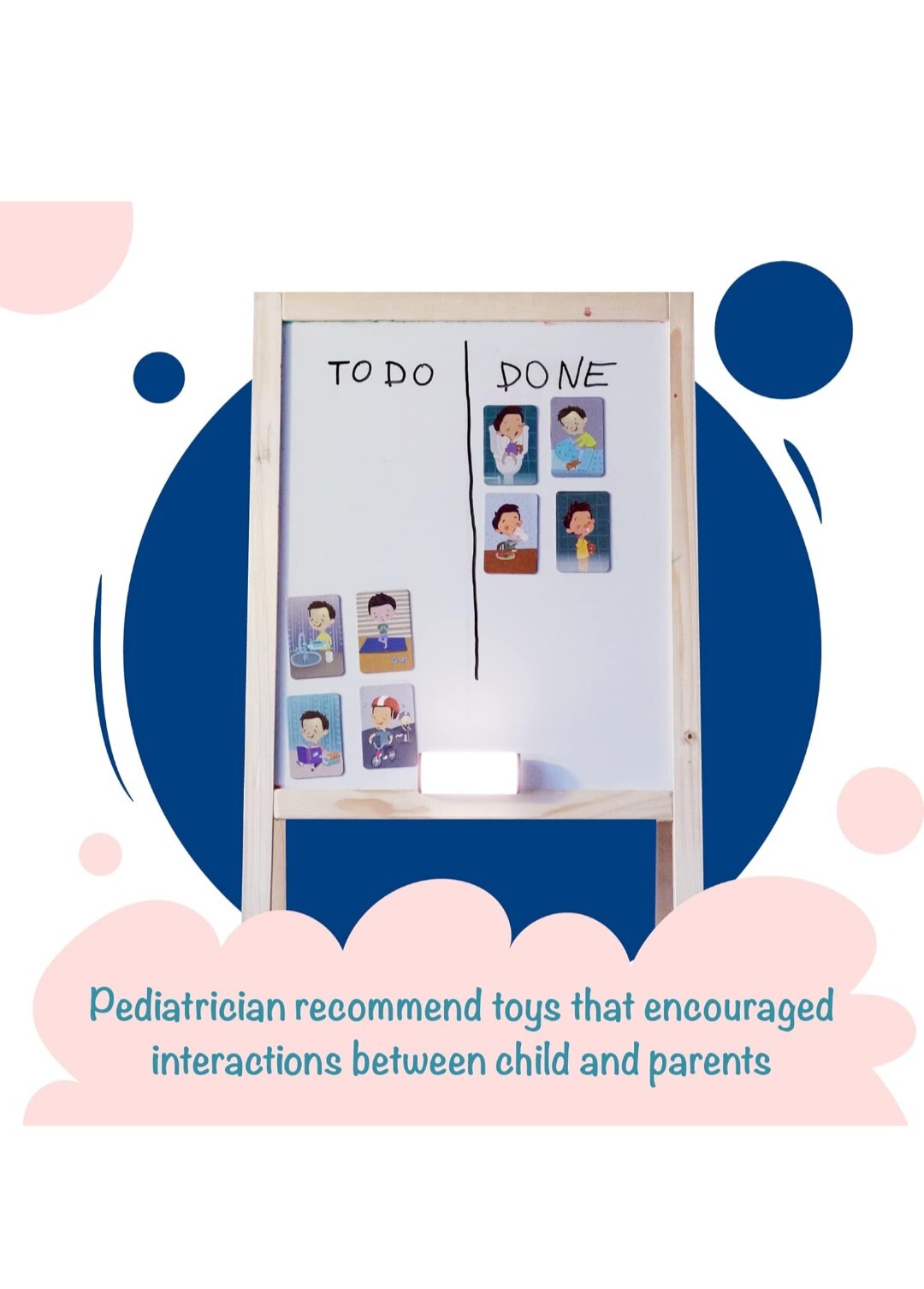 OKID Magnetic Picture Cards for Kids, Picture Visual Schedule for Daily Routines