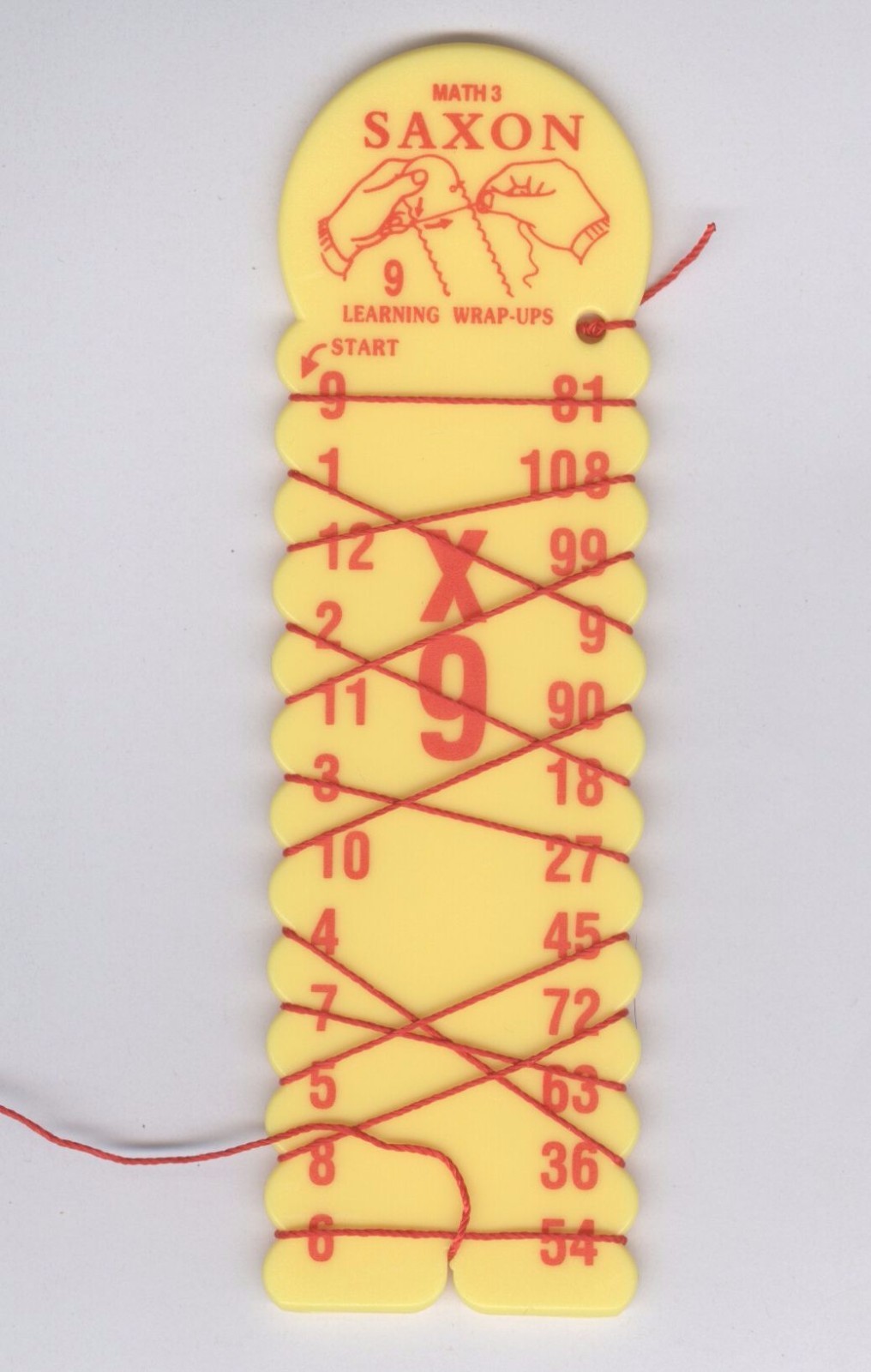Replacement x9 For Saxon Math 3 Learning Wrap-Ups Multiplication Practice