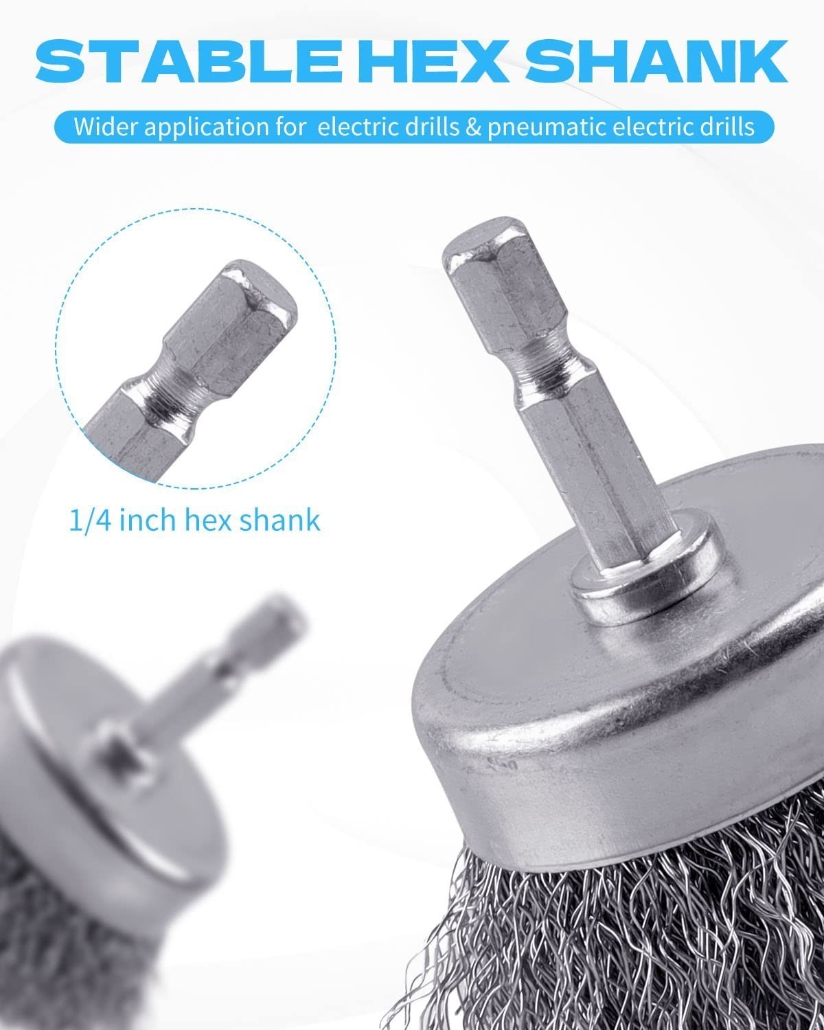 30 Pack Carbon Steel Wire Wheel Brush Cup Brush Wheel Brush Pen Brush Set