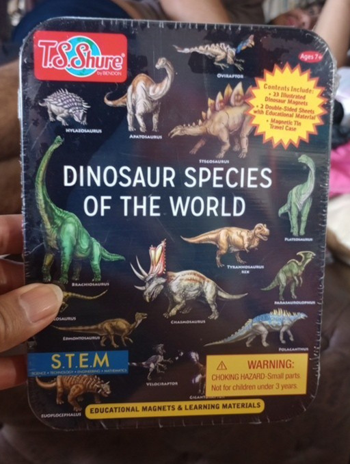 New Dinosaur Species Of The World T.S. Shure Educational Magnets STEM Learning