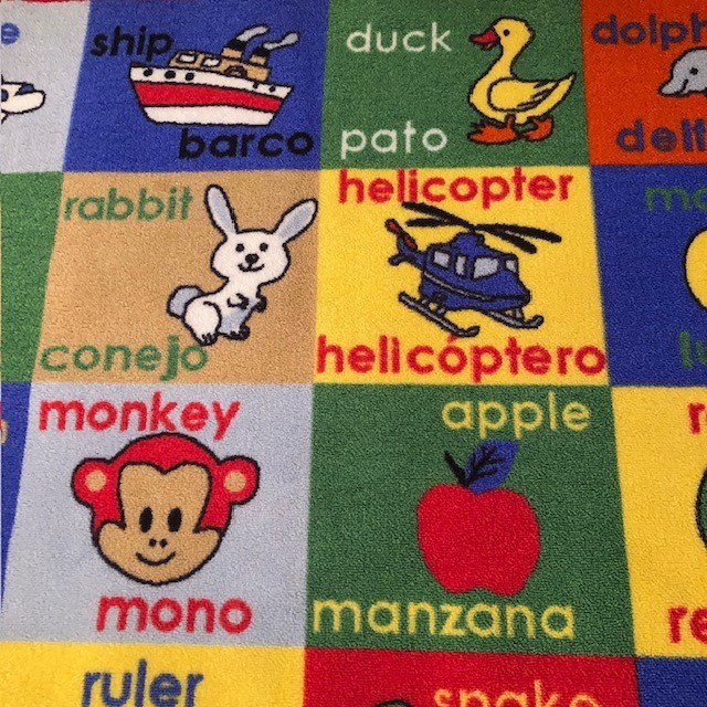 Joy Carpets Children’s Educational Rug Bilingual Spanish – 74″ x 52″