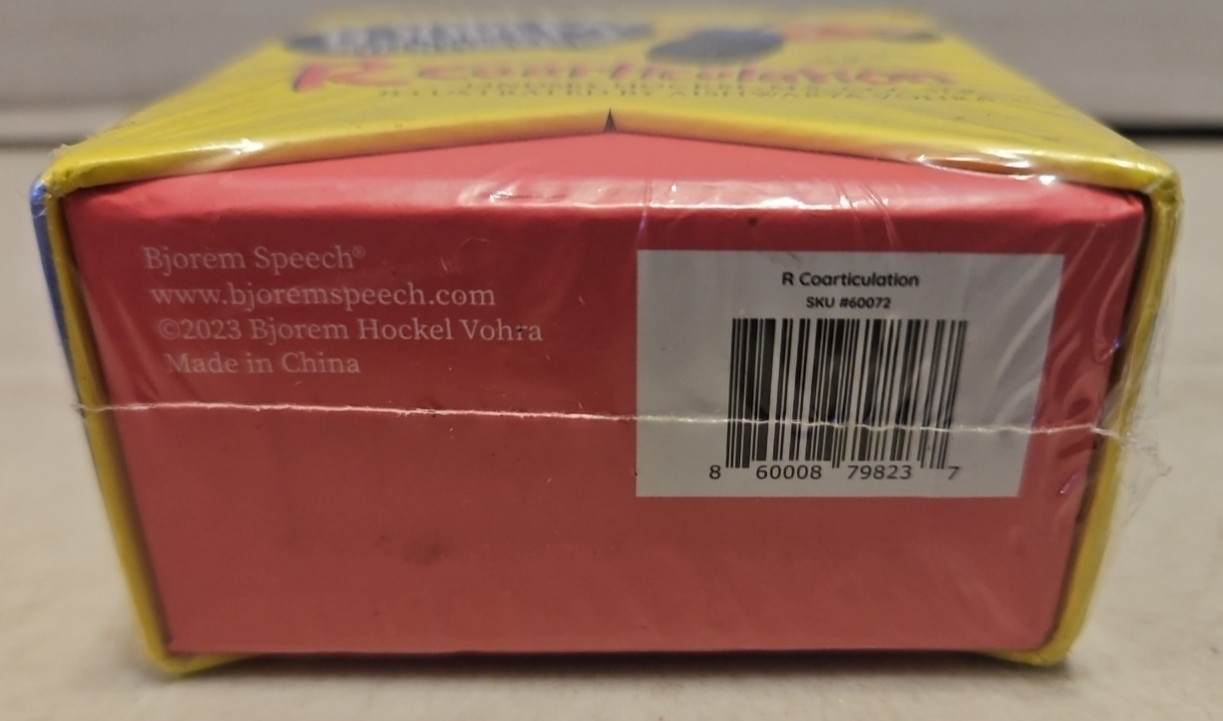 R Coarticulation Speech Mastery Deck by Bjorem Publications -New E3