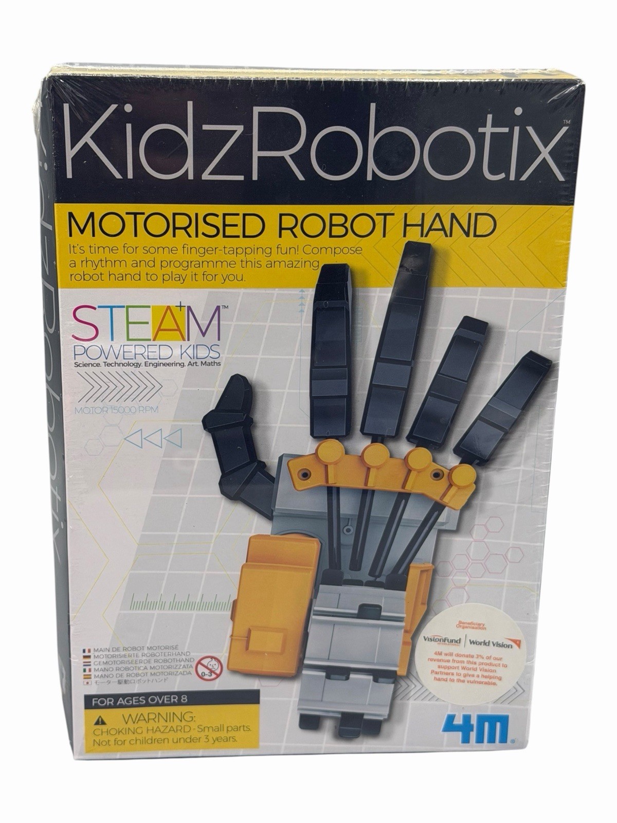 4M – Kidz Robotix – Motorised Robot Hand – STEAM POWERED KIDS – Educational Toy