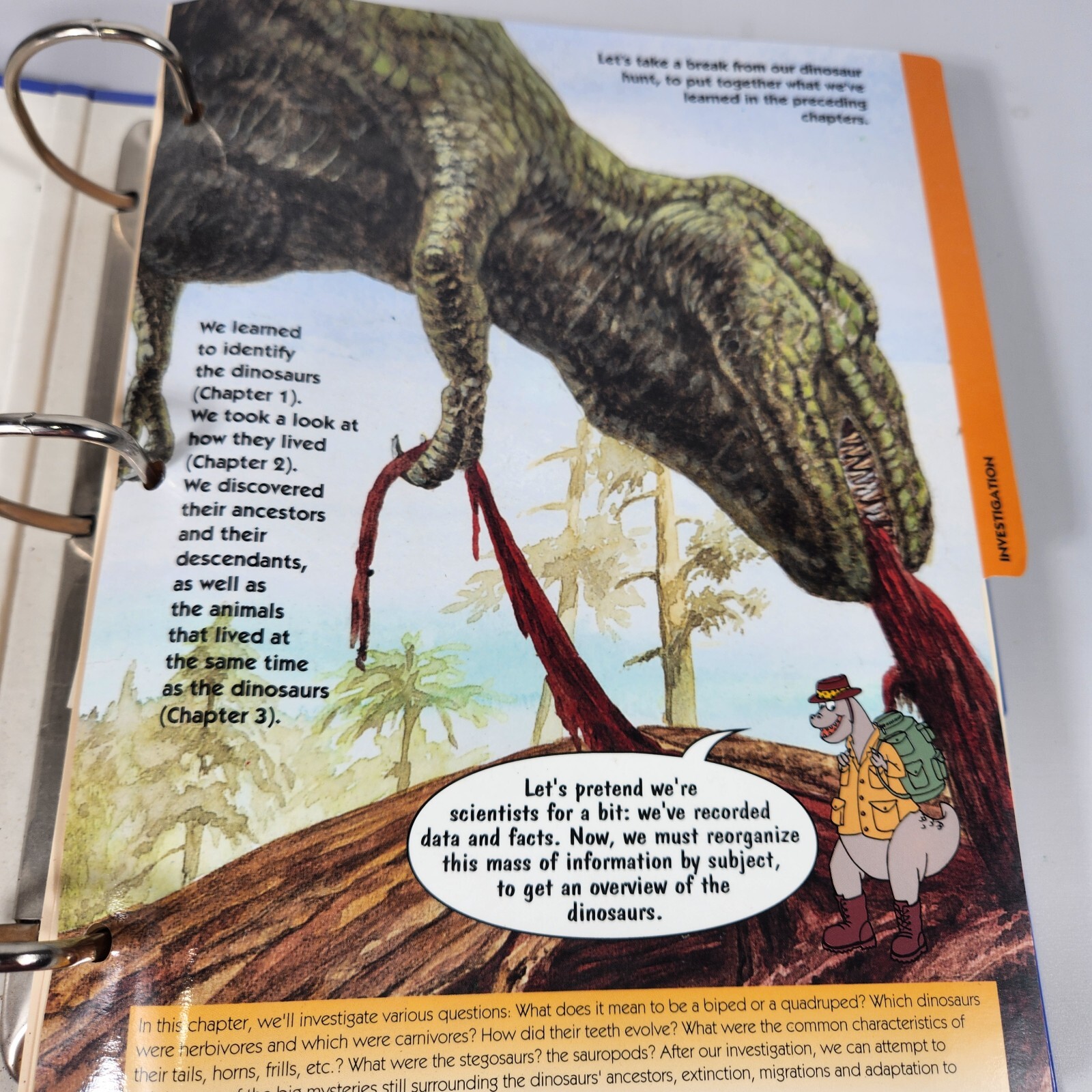 Newfield Publications DINOSAUR CARDS SET with 3 Ring Folder/Binder