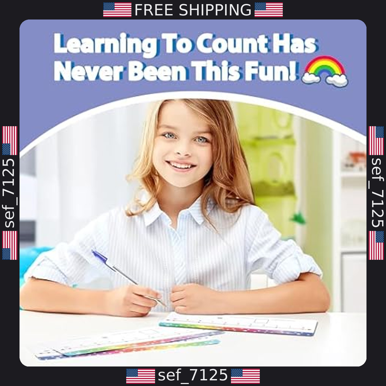 VUSIGN 26-Pack Double-Sided Dry Erase Number Line Cards 11.8? x 4?