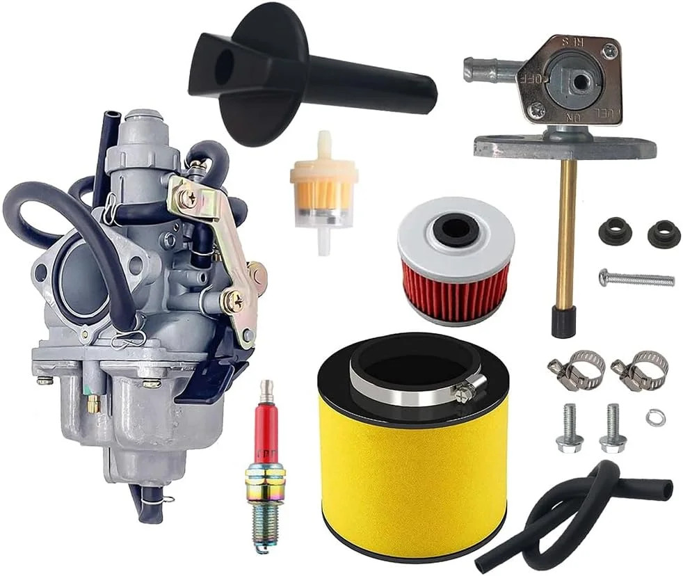 Recon 250 Carburetor with Fuel Tank Petcock Valve Set Fits for Honda TRX 250 Rec