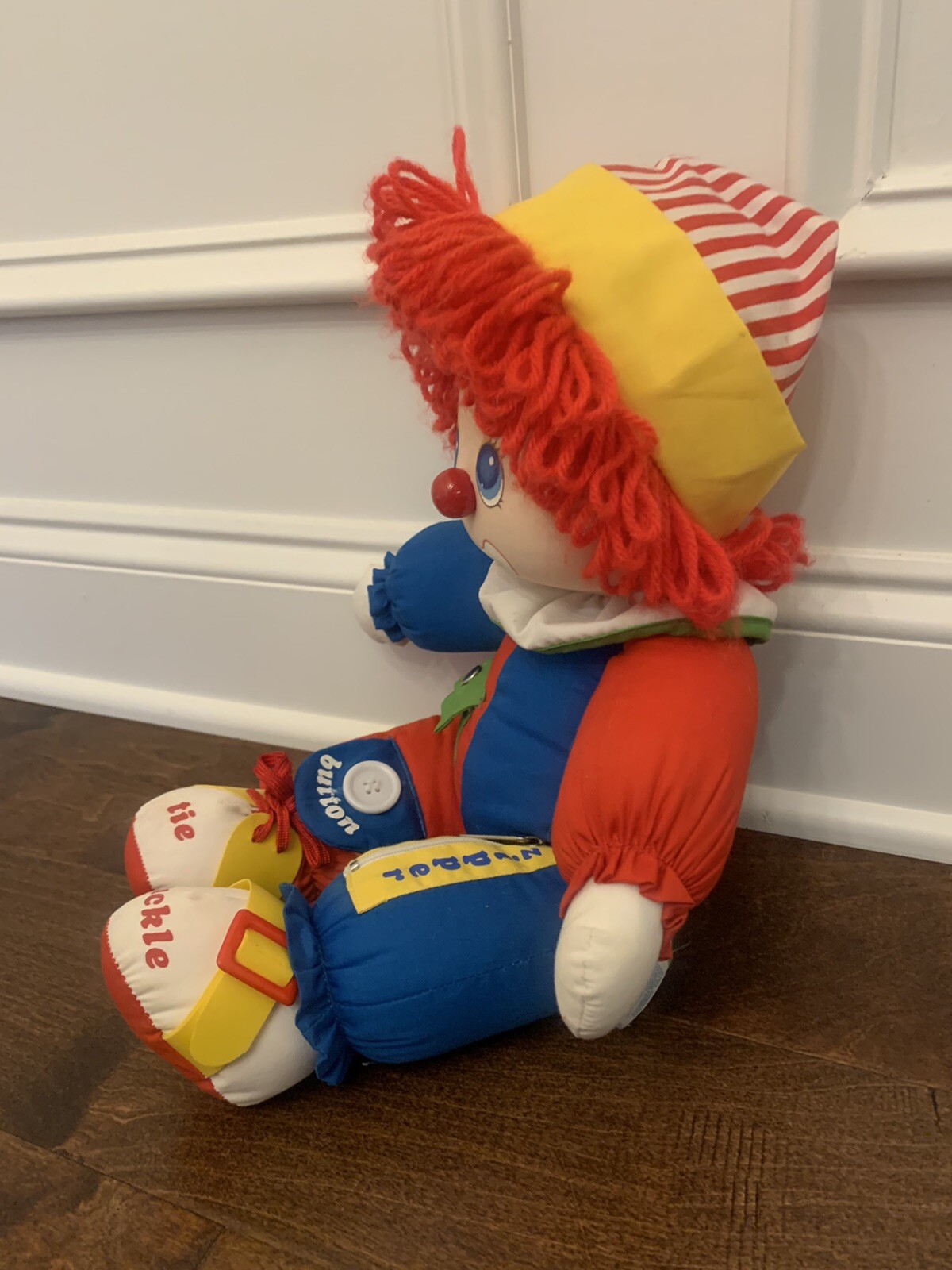 Vintage 1983 American Greetings Amtoy Doll 16” Learn to Dress Clown EUC Vtg 80s