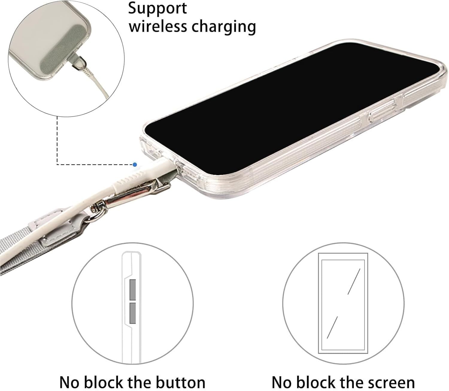 Phone Tether Tab for iPhone, Tab Strap, Lanyard, Replacement Strap Part for All