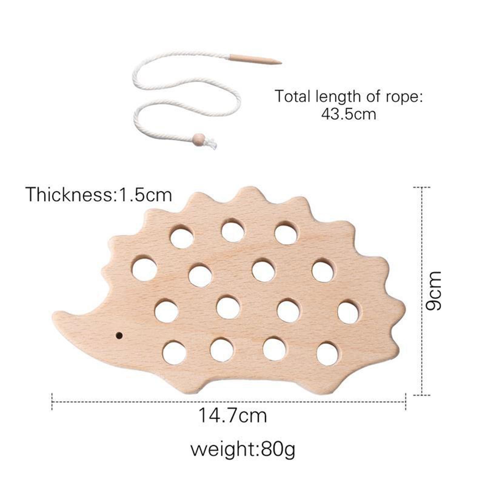 Wooden Lacing Threading Board Game Toy,s Durable Sensory
